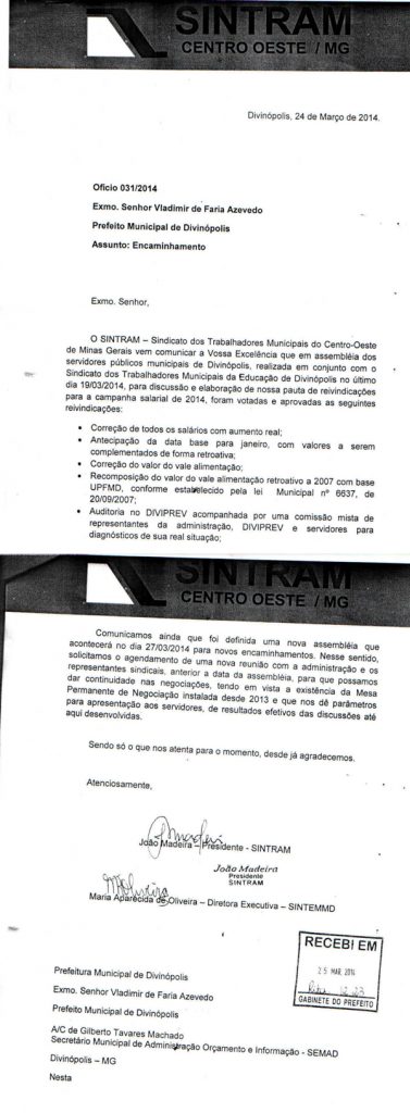 Servidores municipais continuam luta por negociação real - Executivo não negocia e intimida a reivindicação legítima of sint